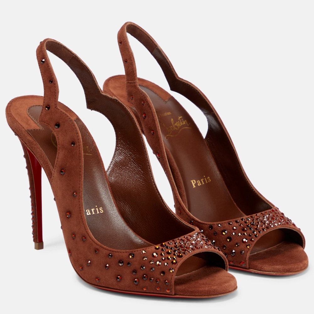 Christian Louboutin Nudes Degrachick suede sandals